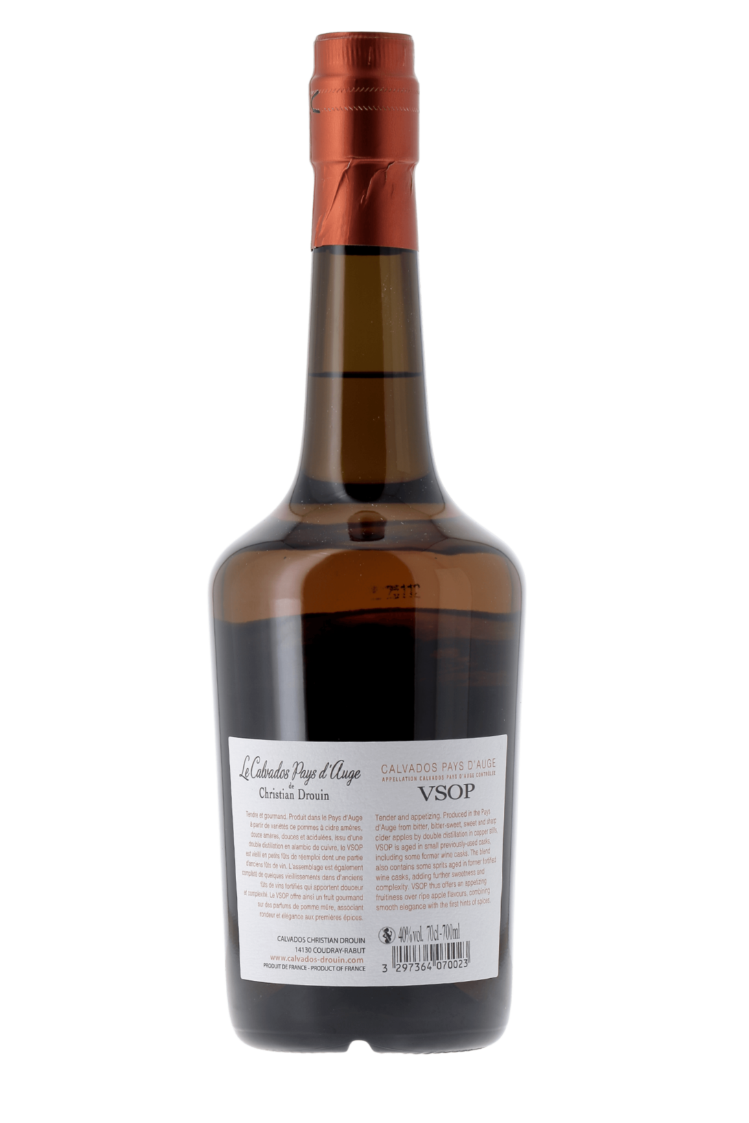 Calvados VSOP Pays d'Auge Christian Drouin 70cl - frontbs