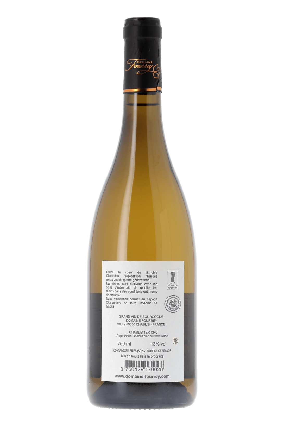 Chablis Premier Cru Côte de Léchet Domaine Fourrey 2021 - frontbs