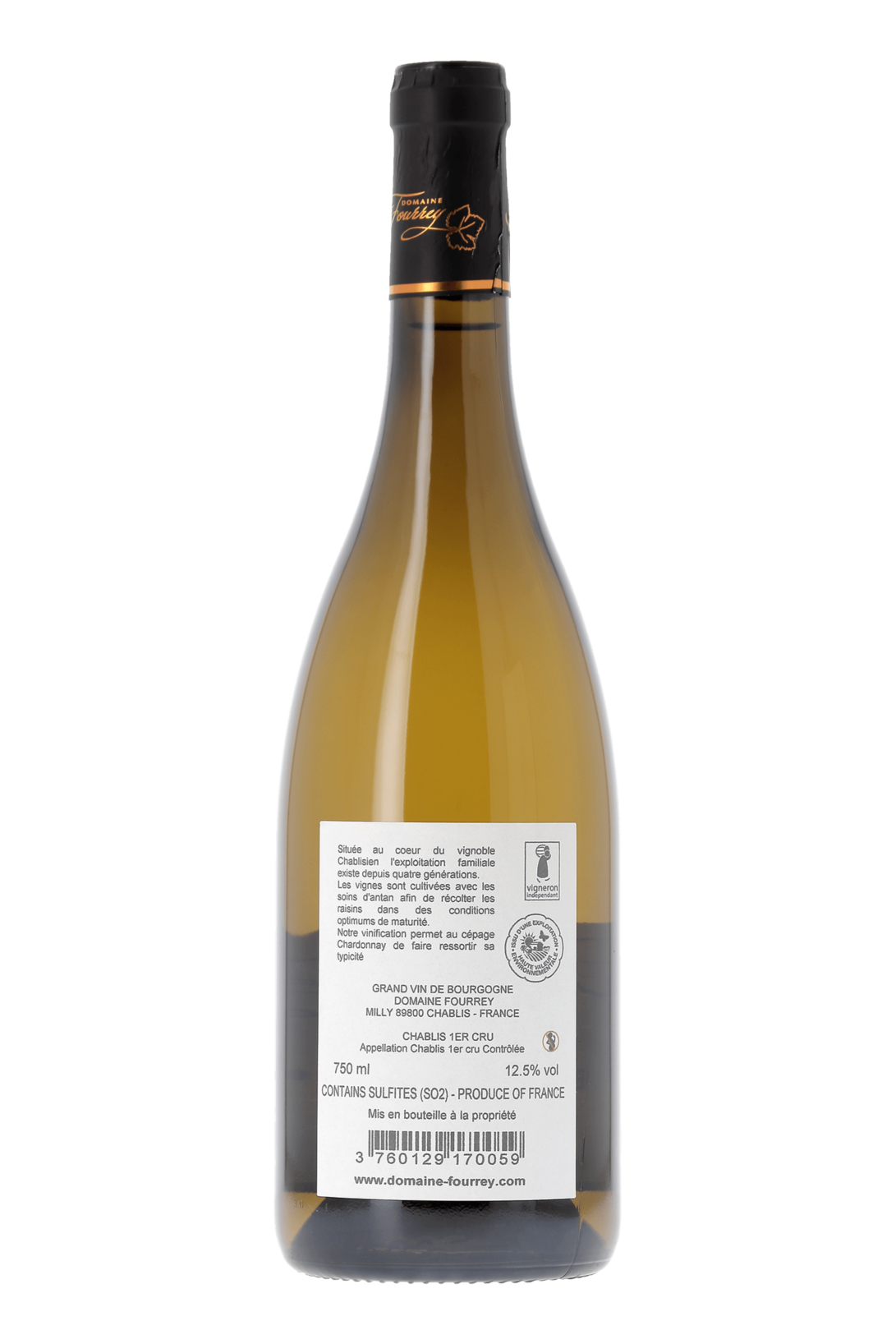 Chablis Premier Cru Vaillons Domaine Fourrey 2021 - frontbs