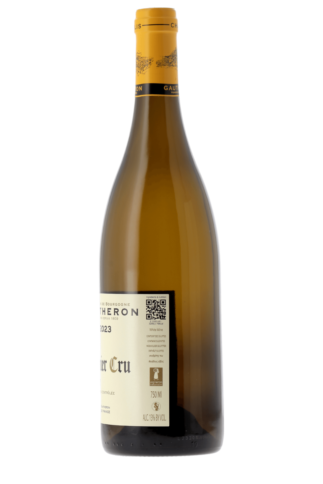 Chablis Premier Cru Vaucoupin Domaine Gautheron 2023 - frontbs