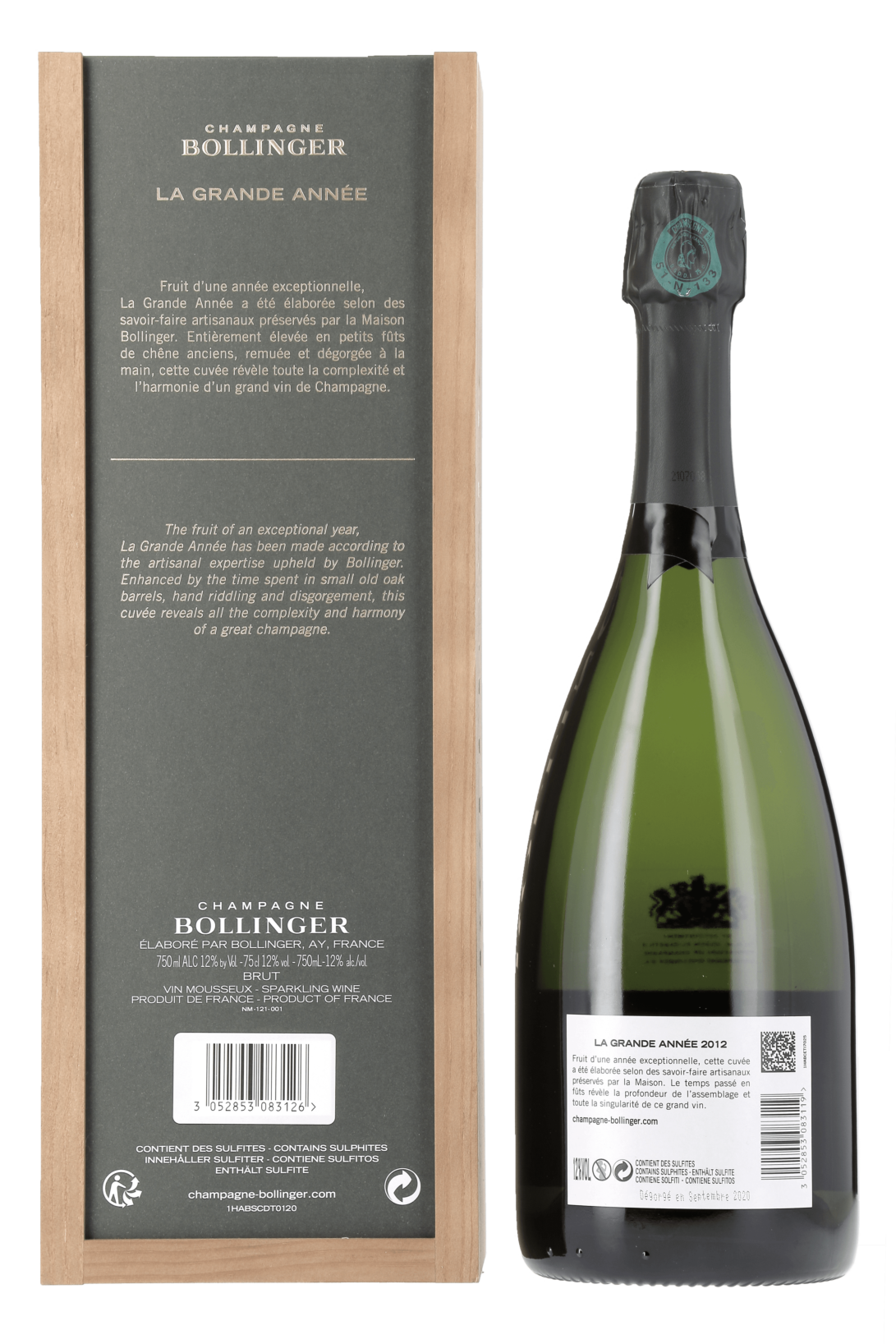 Champagne La Grande Année Champagne Bollinger 2012 - frontbs