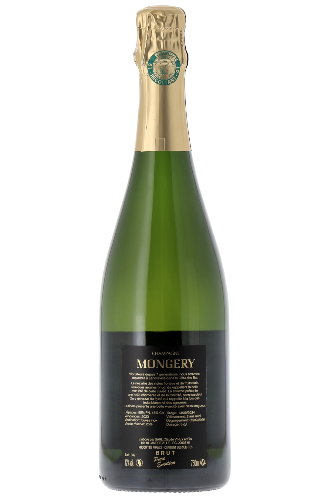 Champagne Pure Emotion Champagne Mongery NM - frontbs