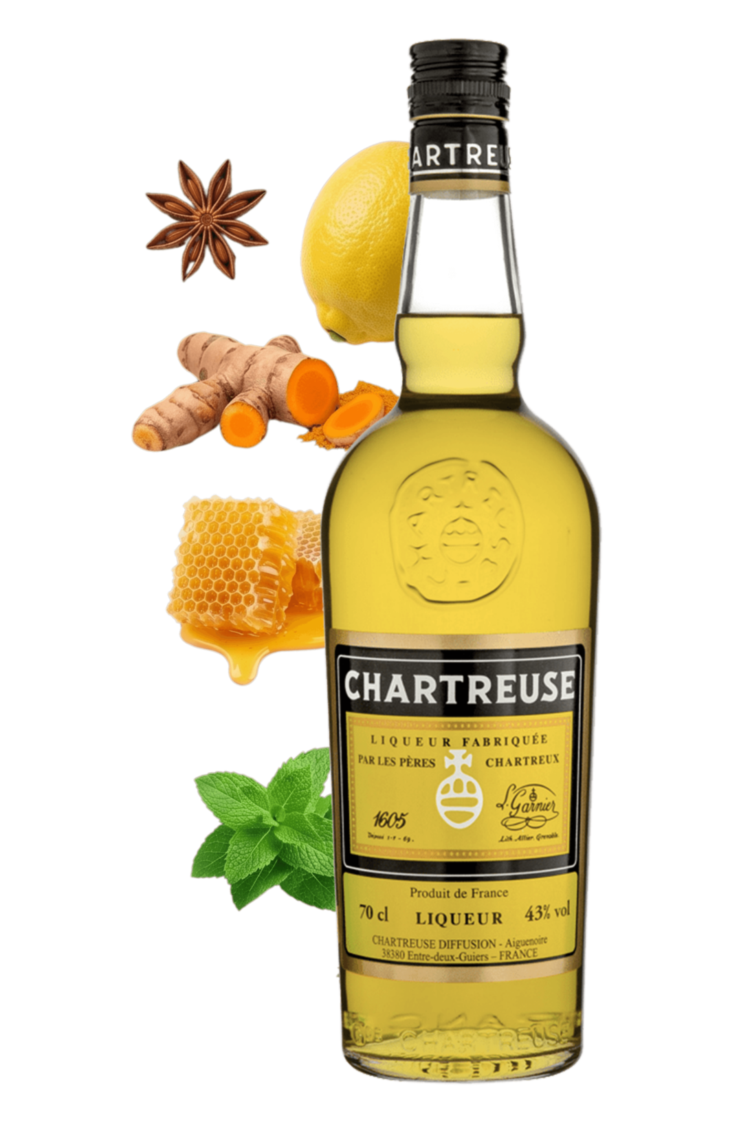 LIQUEUR Chartreuse Jaune - Chartreuse Diffusion - frontbs