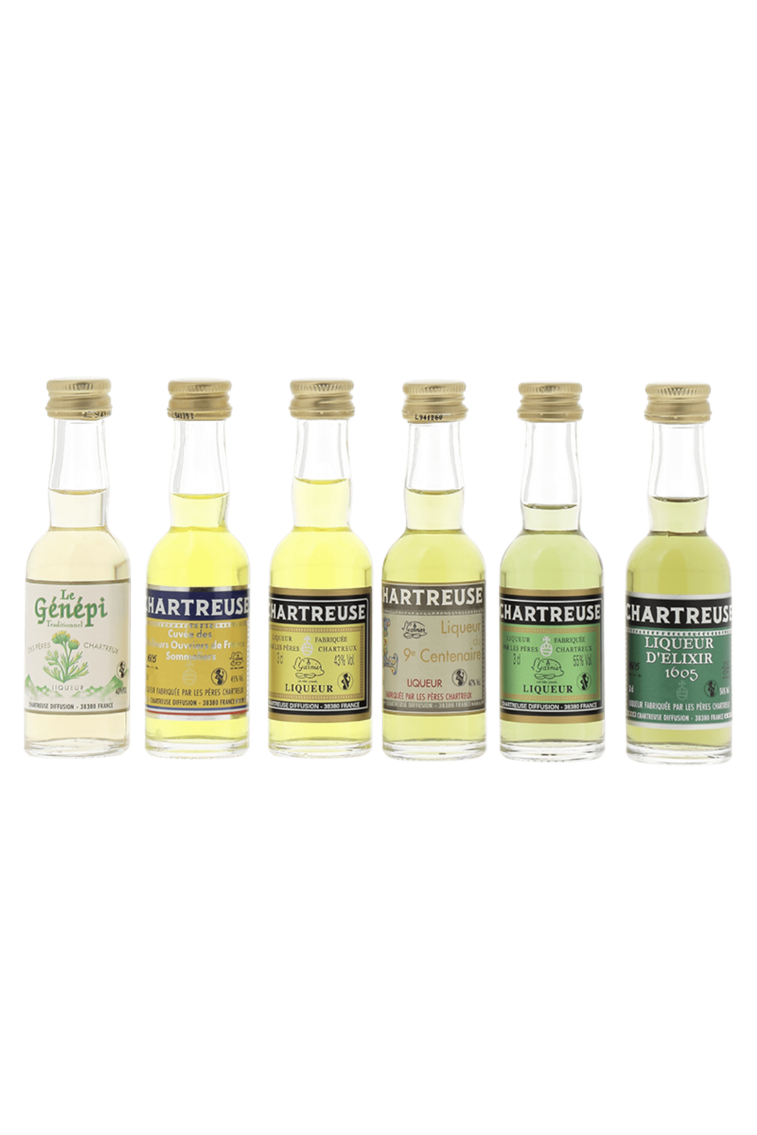 COFFRET 6 MINIATURES 3 CL - Chartreuse Diffusion - frontbs