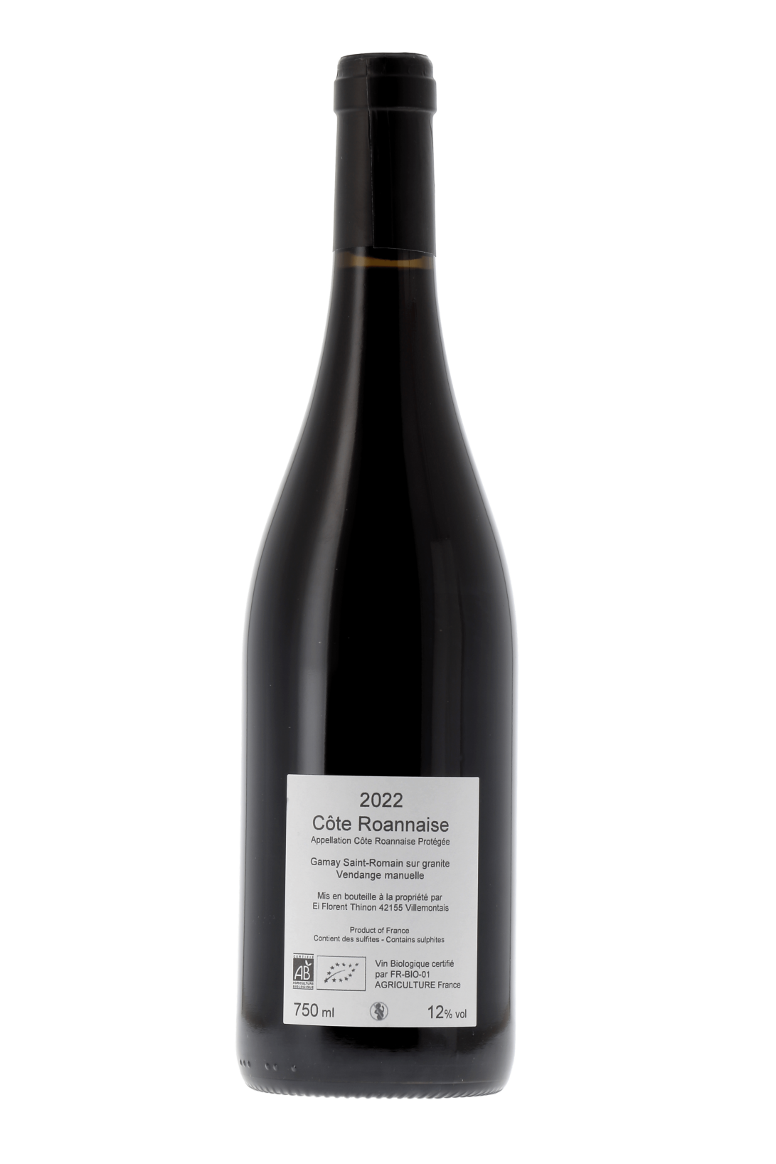 Côte Roannaise Le Rouge Domaine Florent Thinon 2022 - frontbs