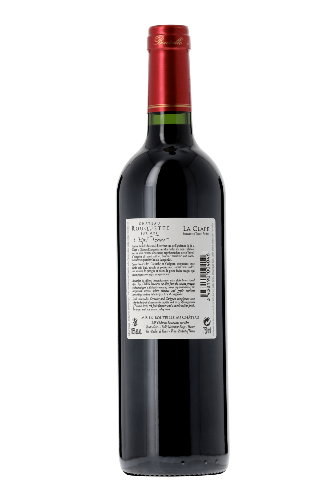 Coteaux-du-Languedoc L'Esprit Terroir La Clape Château Rouquette-sur-Mer 2017 - frontbs