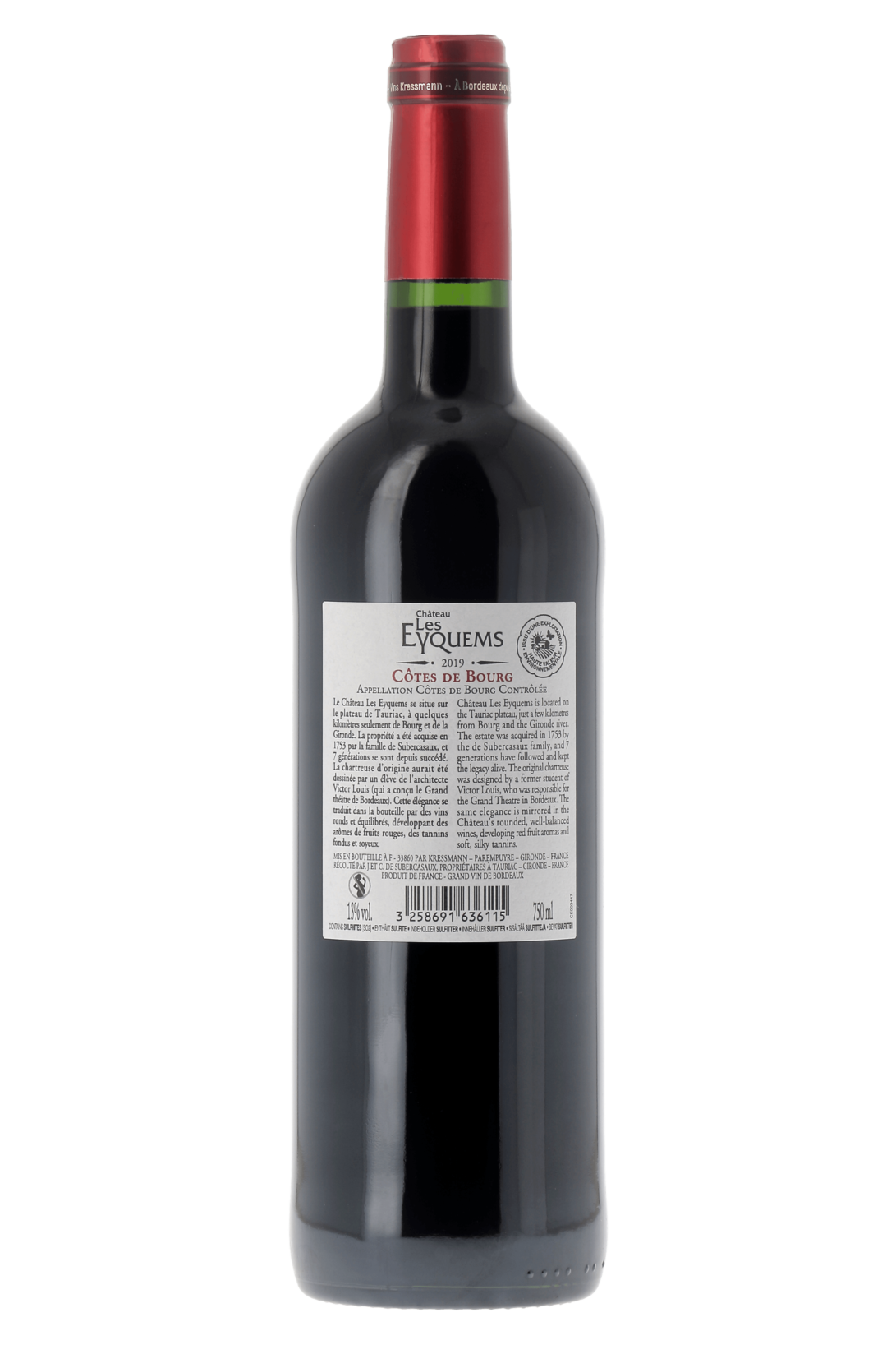 Côtes de Bourg Château Les Eyquems 2019 - frontbs