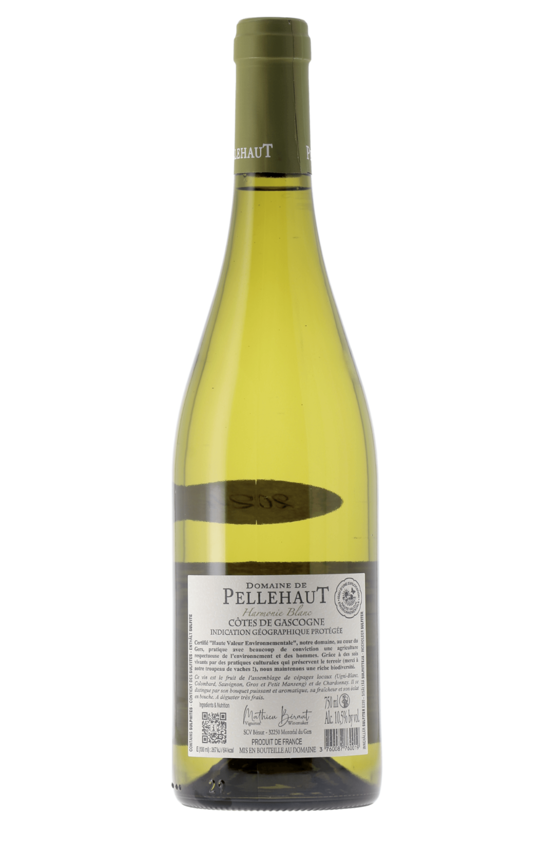 Côtes de Gascogne Harmonie de Gascogne Domaine de Pellehaut 2024 - frontbs