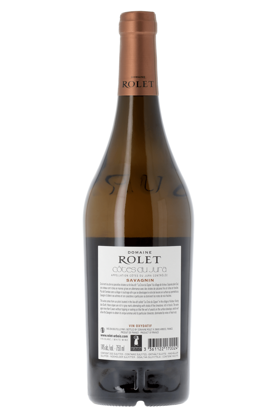 Côtes du Jura Savagnin Domaine Rolet 2015 - frontbs