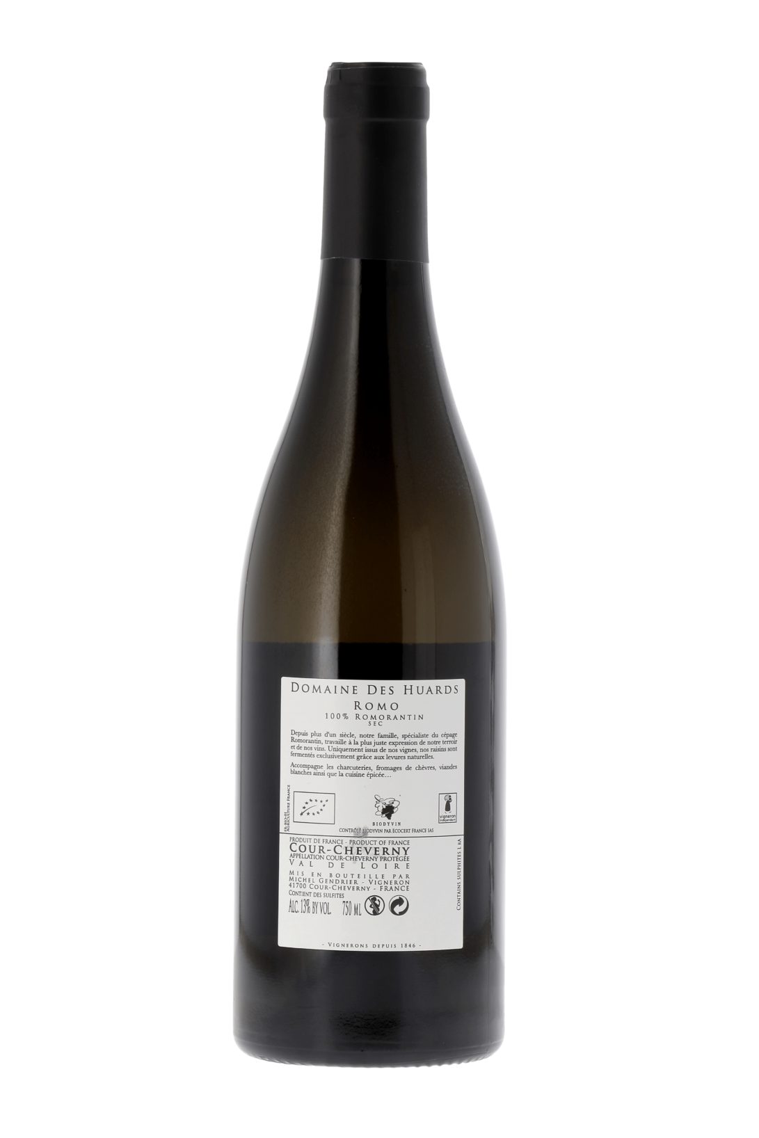 Cour-Cheverny Romo Domaine des Huards 2020 - frontbs