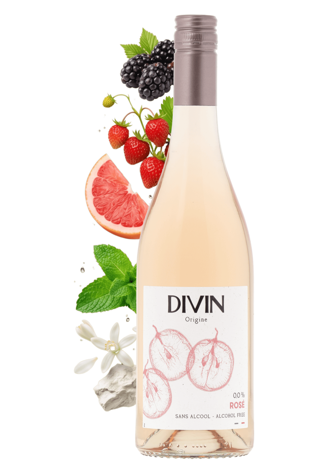 Divin Origine Rosé 0.0% Divin Nolow NM - frontbs