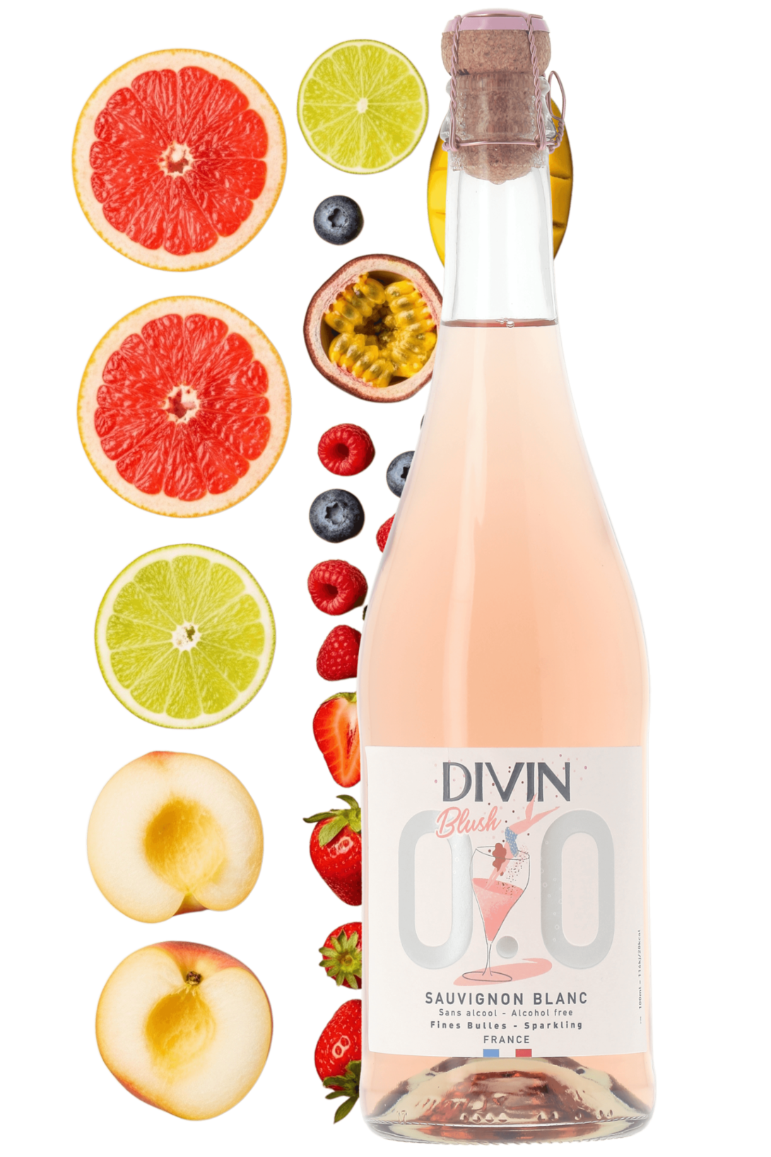 Sauvignon blanc 0.0 % Sparkling Blush - Divin - frontbs