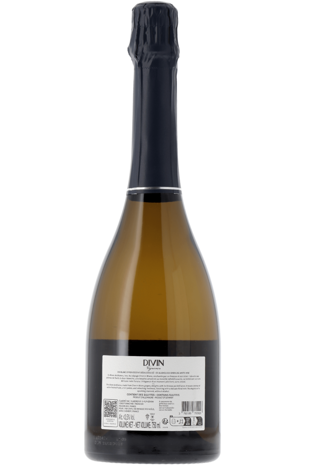 Divin Vigneron Blanc de Blancs Chenin Divin Nolow NM - frontbs