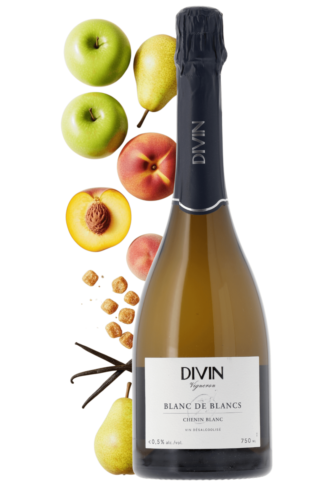 Divin Vigneron Blanc de Blancs Chenin Divin Nolow NM - frontbs