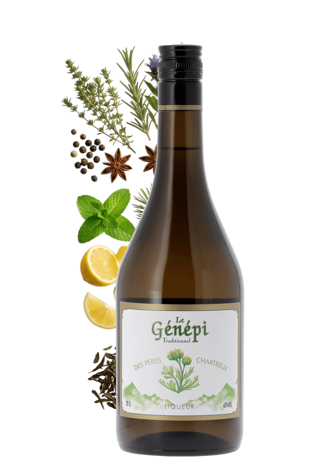 Génépi Traditionnel Les Pères Chartreux 70cl - frontbs
