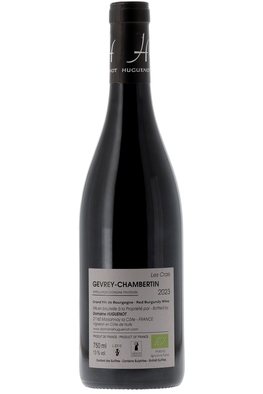 Gevrey-Chambertin Les Crais Domaine Huguenot 2023 - frontbs