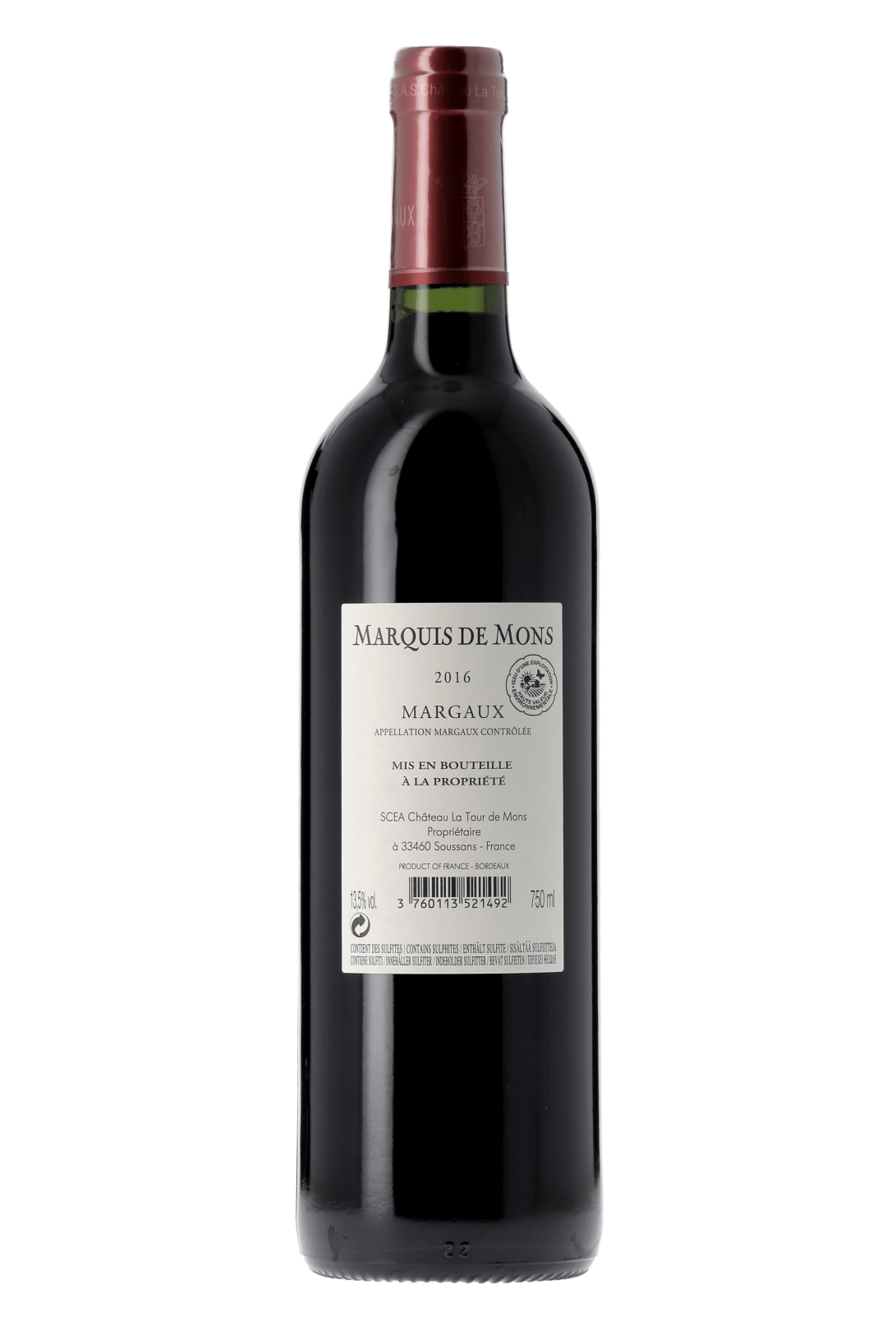 Margaux Marquis de Mons 2016 - frontbs