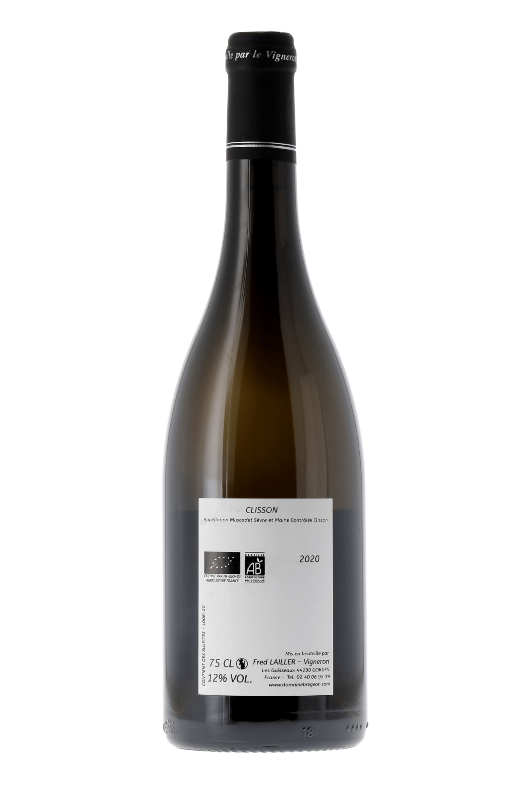 Muscadet Sèvre et Maine Clisson La Molette Domaine Brégeon 2020 - frontbs