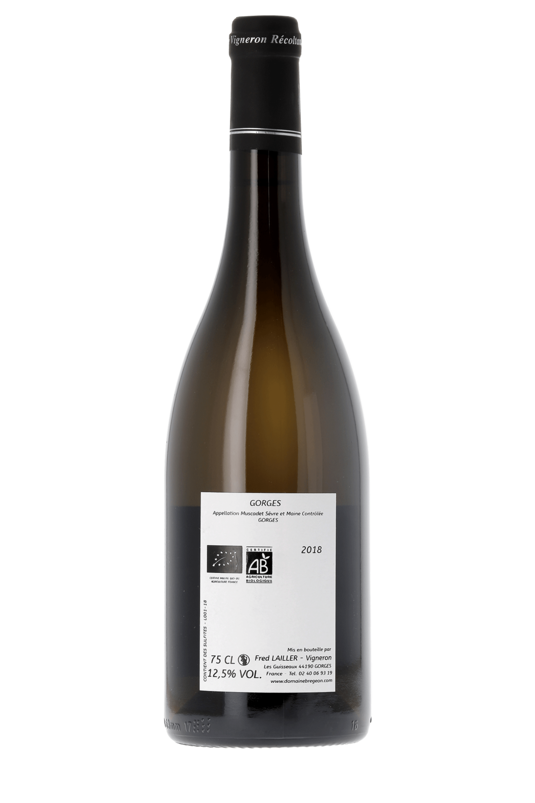 Muscadet Sèvre et Maine Gorges Les Vigneaux Domaine Brégeon 2018 - frontbs