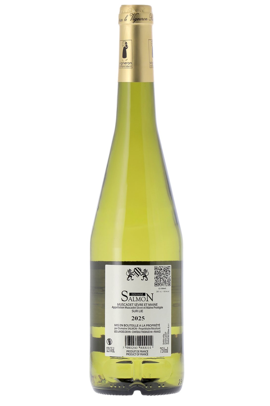 Muscadet Sèvre et Maine sur Lie Le Vieux Pressoir Domaine Salmon 2025 - frontbs