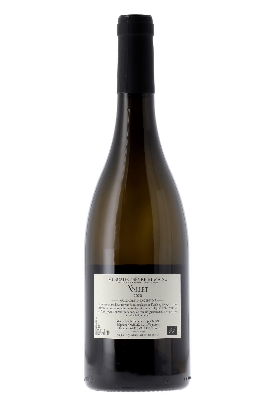 Muscadet Sèvre et Maine Vallet 2020 - frontbs