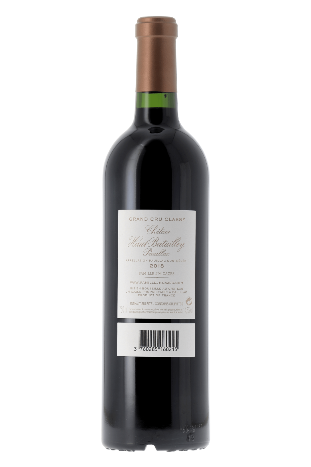 Pauillac Cuvée Verso Château Haut-Batailley 2018 - frontbs