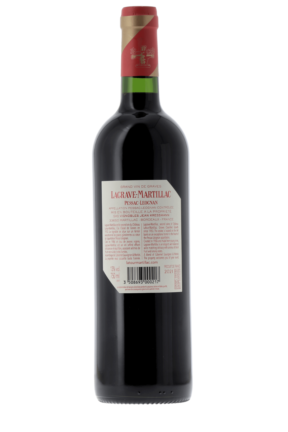 Pessac-Léognan Lagrave-Martillac Château Latour-Martillac 2021 - frontbs