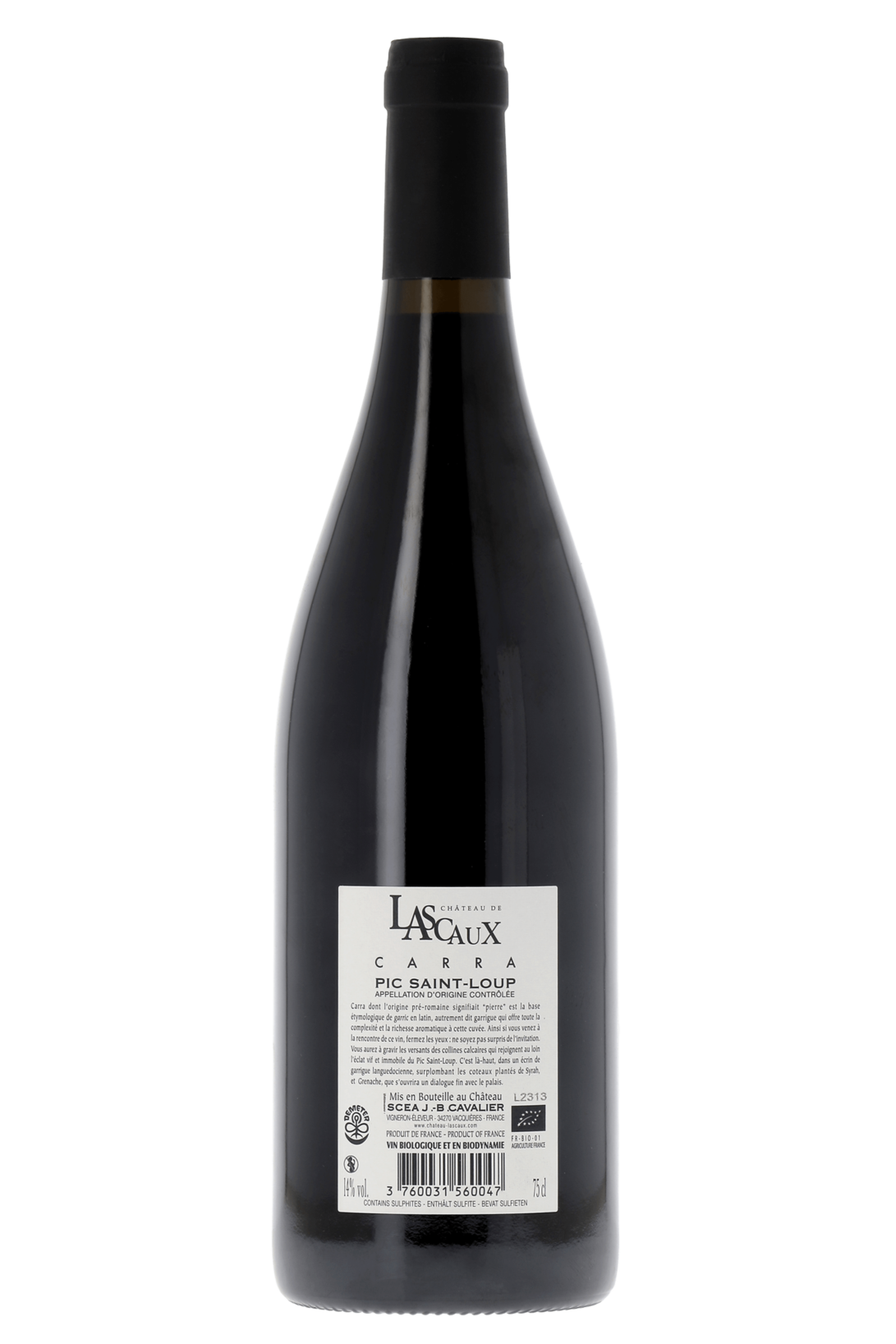 Pic Saint-Loup Carra Château Lascaux 2021 - frontbs