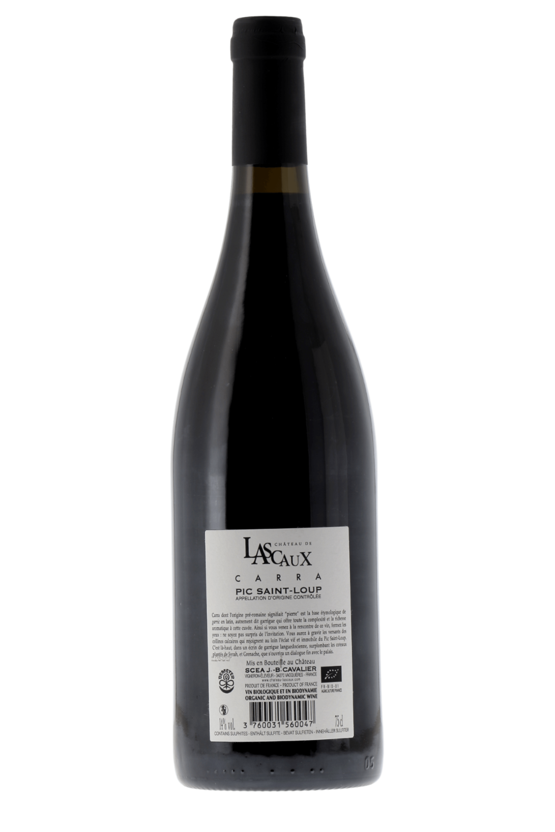 Pic Saint-Loup Carra Château Lascaux 2023 - frontbs