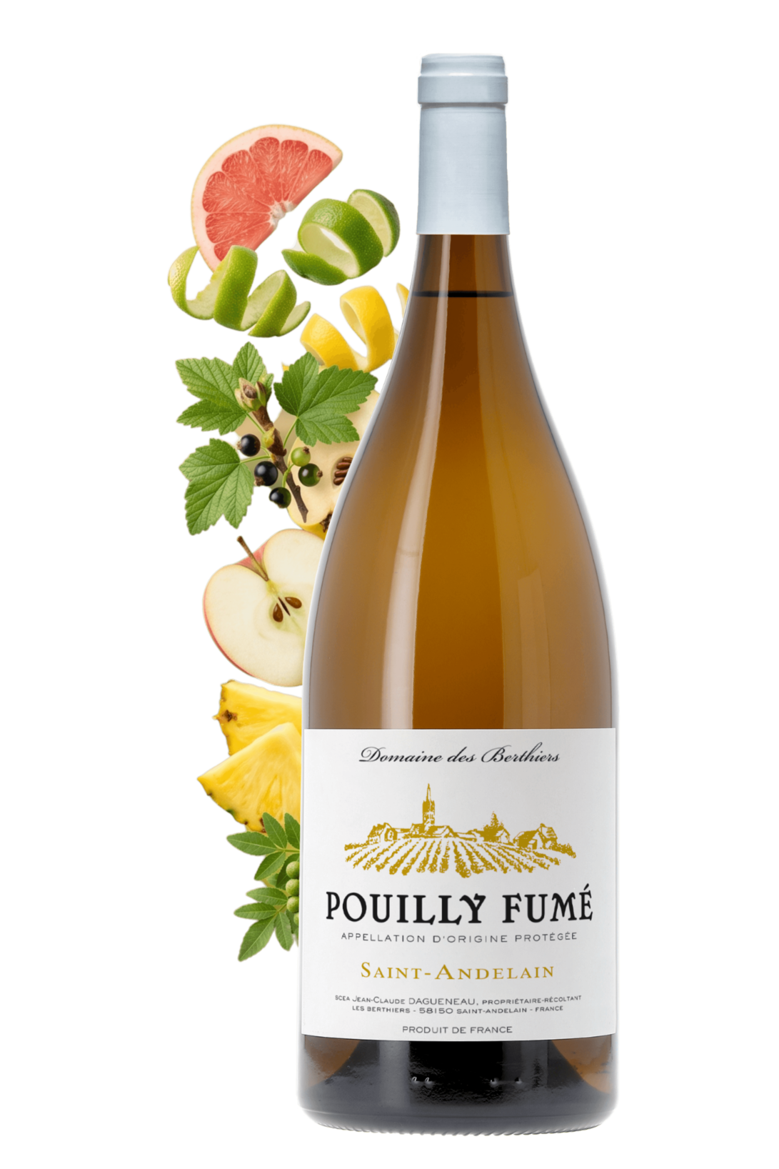 Pouilly-Fumé Saint Andelain Domaine des Berthiers 2023 150cl - frontbs