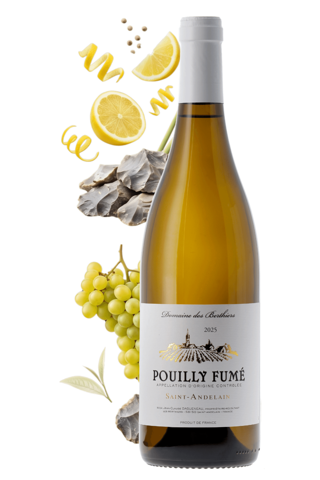 Pouilly-Fumé Saint Andelain Domaine des Berthiers 2025 - frontbs