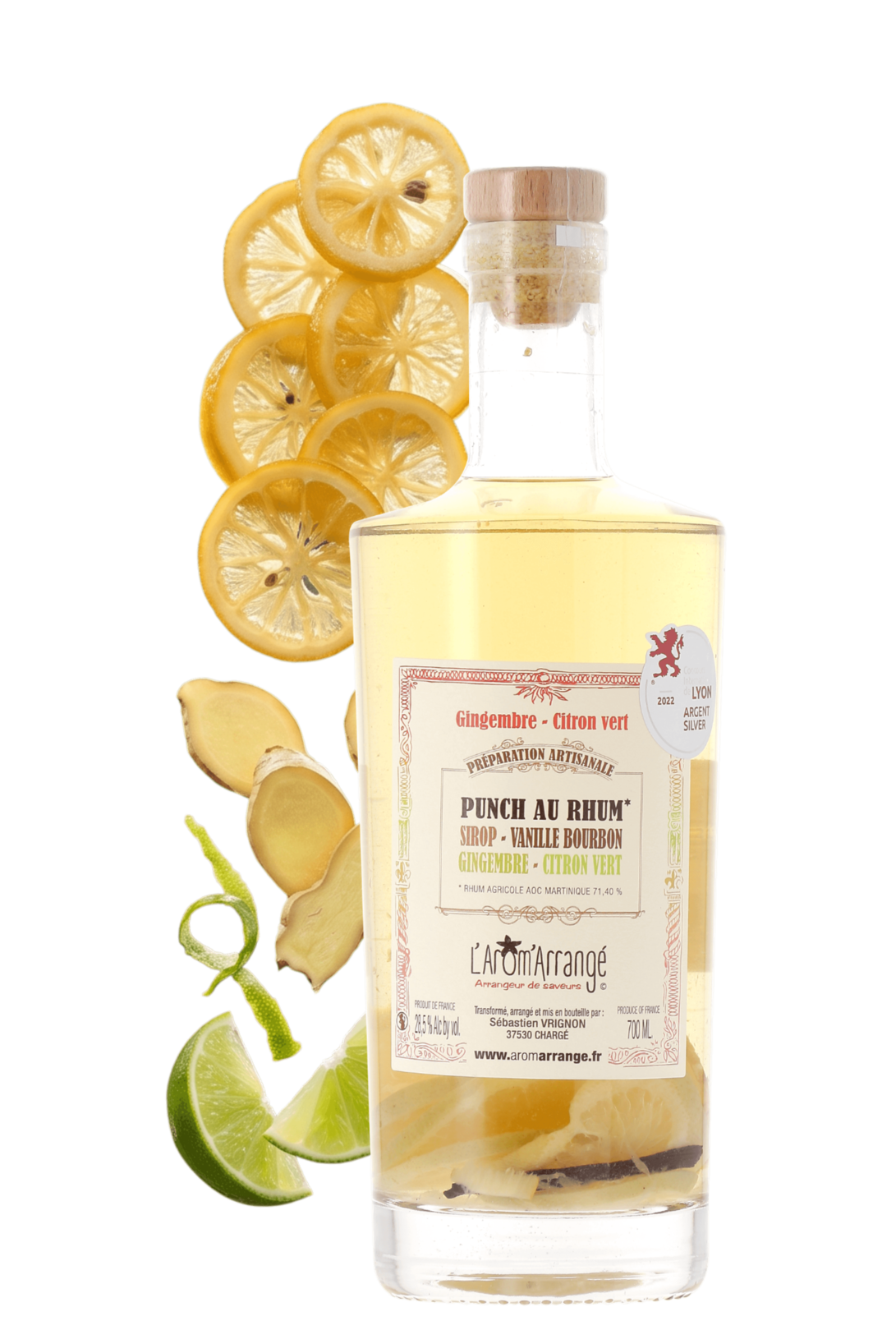 PUNCH AU RHUM GINGEMBRE CITRON - L’Arôm Arrangé - frontbs