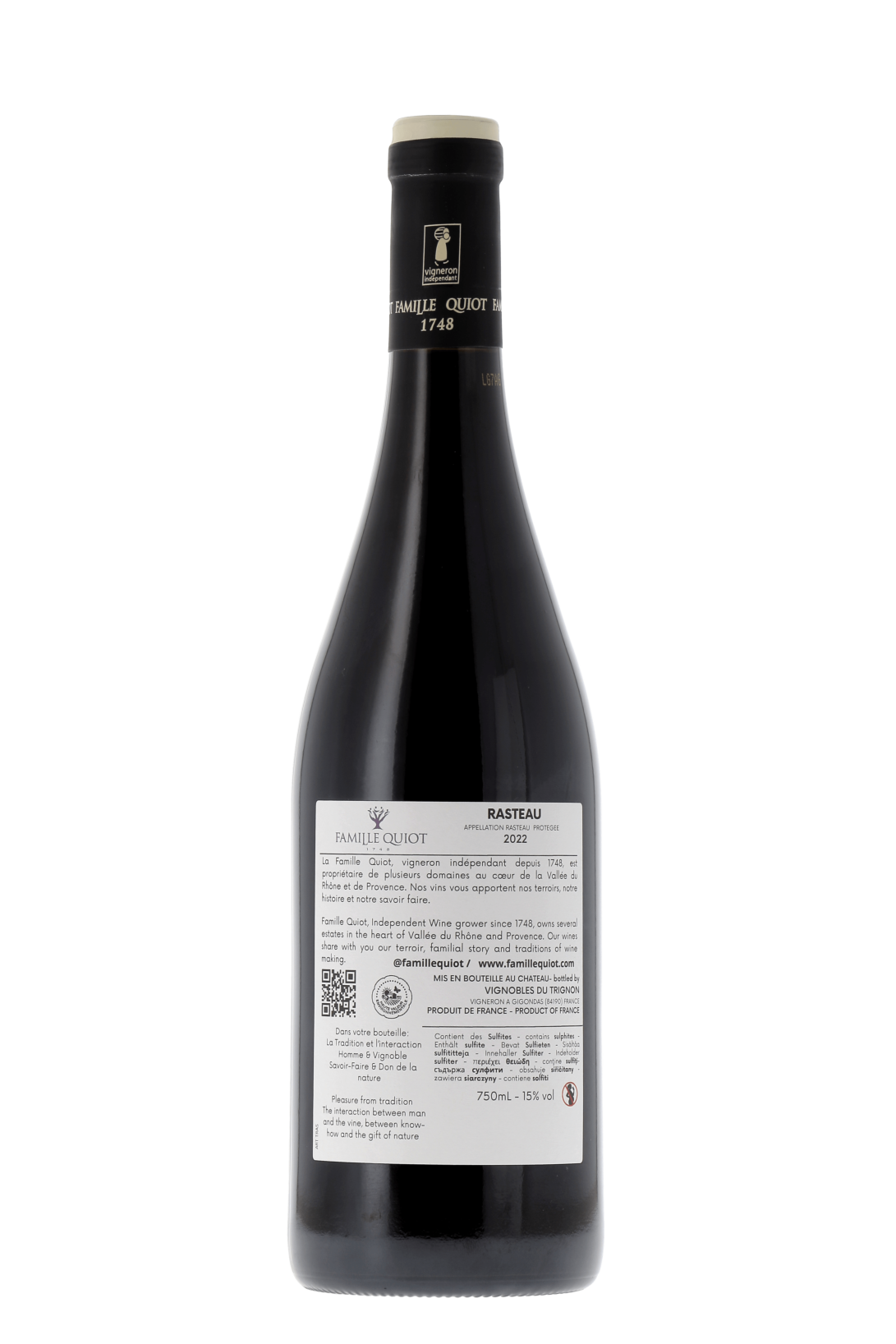 Rasteau Château du Trignon 2022 - frontbs