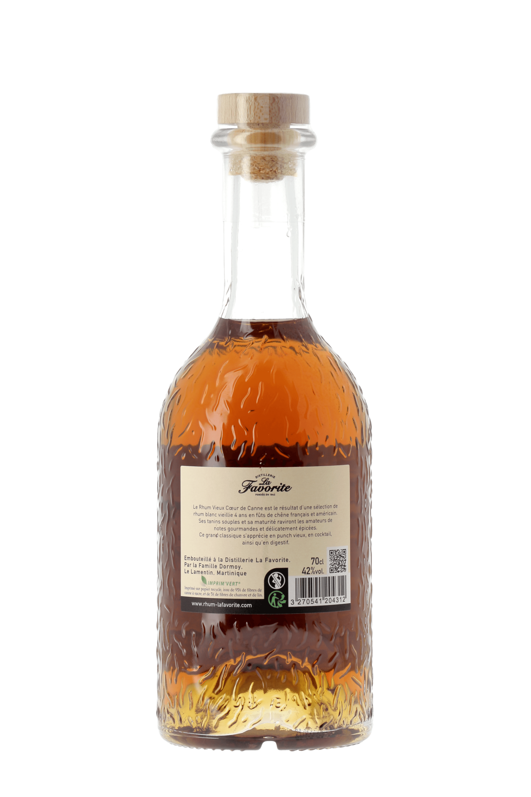 RHUM Coeurs de Canne Vieux 4 ans - La Favorite - frontbs
