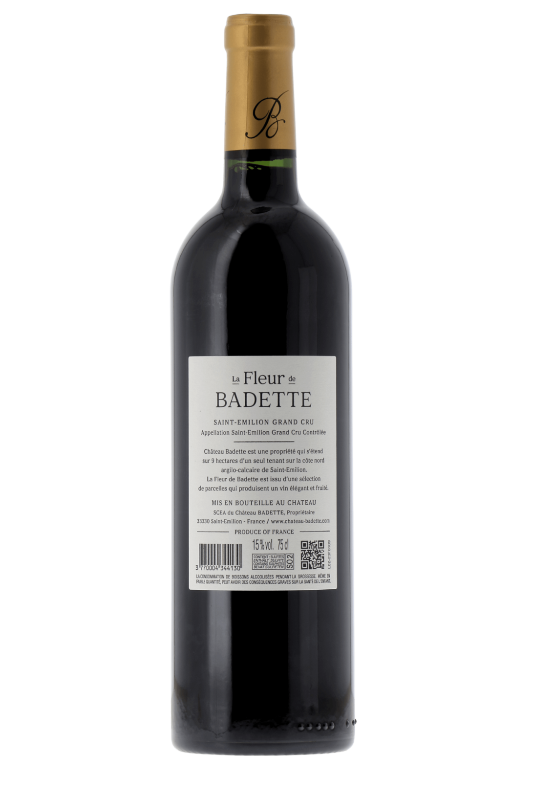 Saint-Emilion Grand Cru Fleur de Badette Château Badette 2023 - frontbs