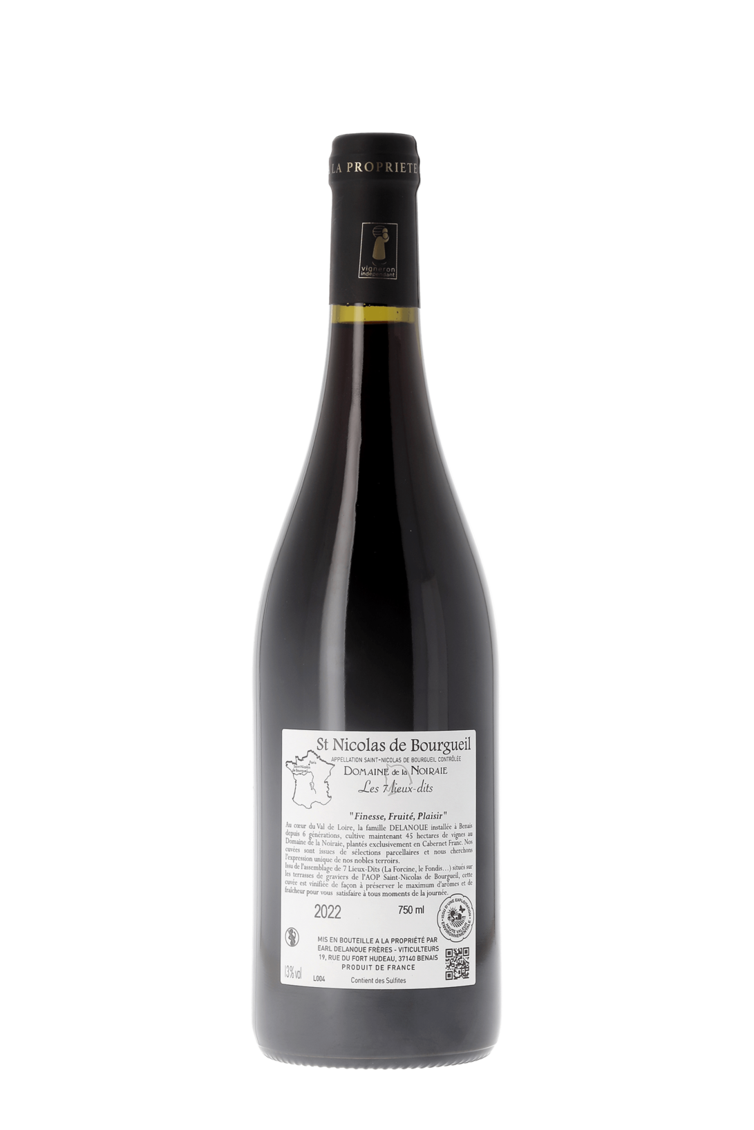 Saint-Nicolas-de-Bourgueil Les 7 Lieux-dits Domaine de la Noiraie 2022 - frontbs