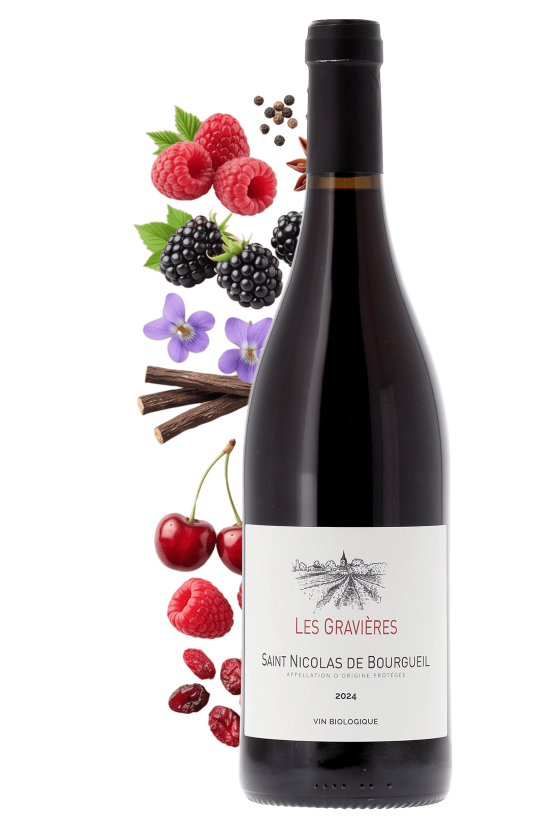 Saint-Nicolas-de-Bourgueil Les Gravières Domaine Amirault - Clos des Quarterons 2024 - frontbs