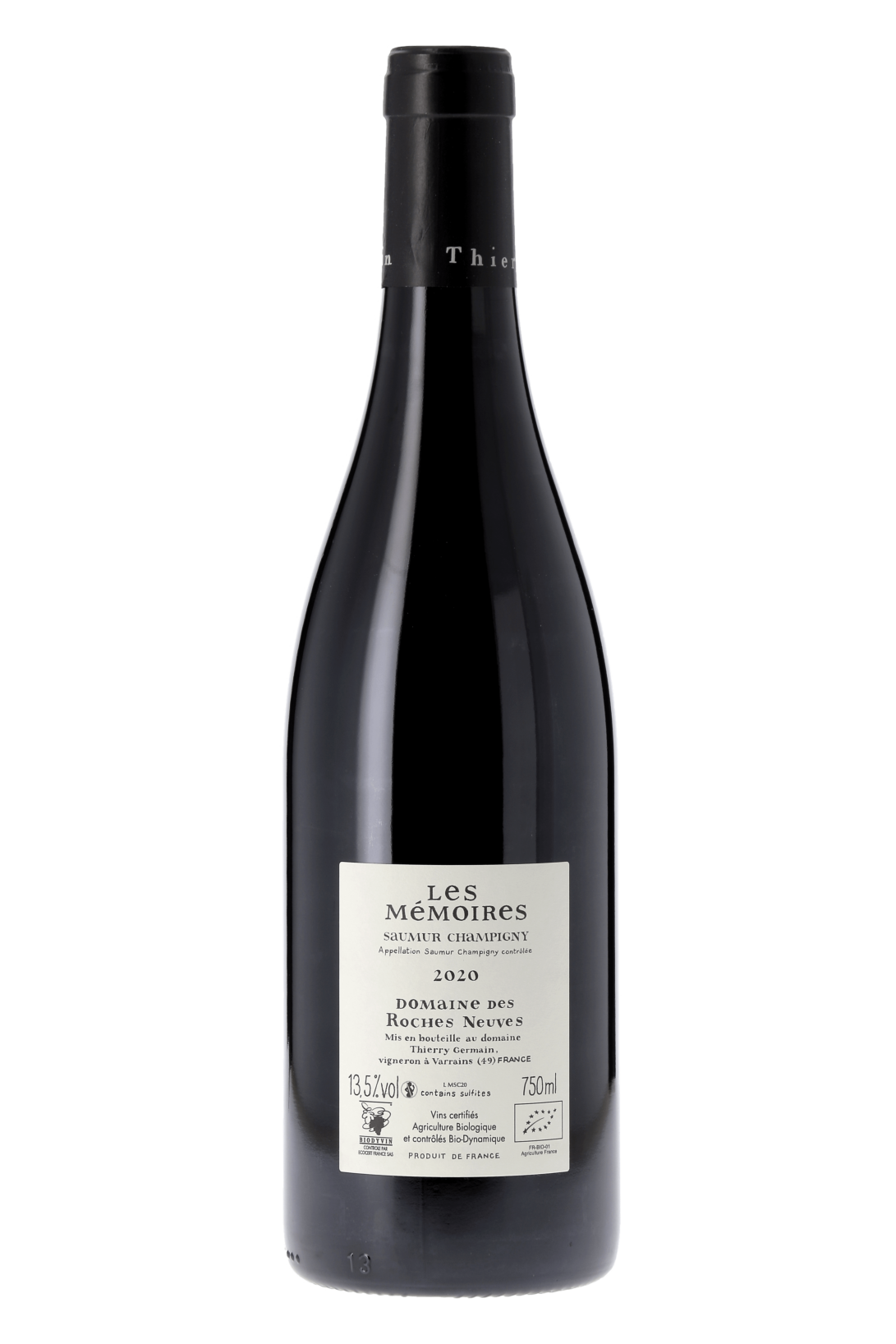 Saumur-Champigny Les Mémoires Domaine des Roches Neuves 2020 - frontbs