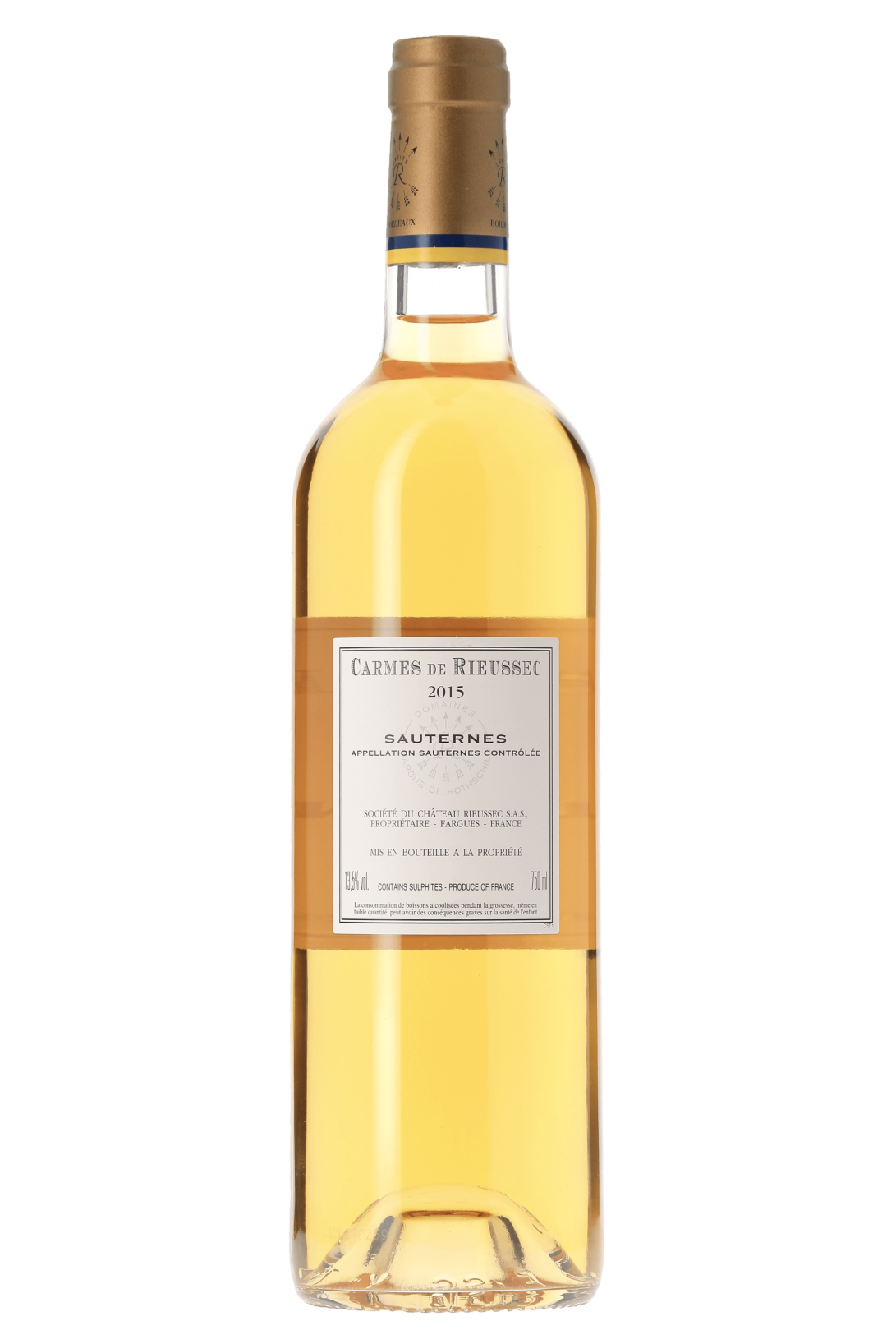 Sauternes Carmes de Rieussec Château Rieussec 2015 - frontbs