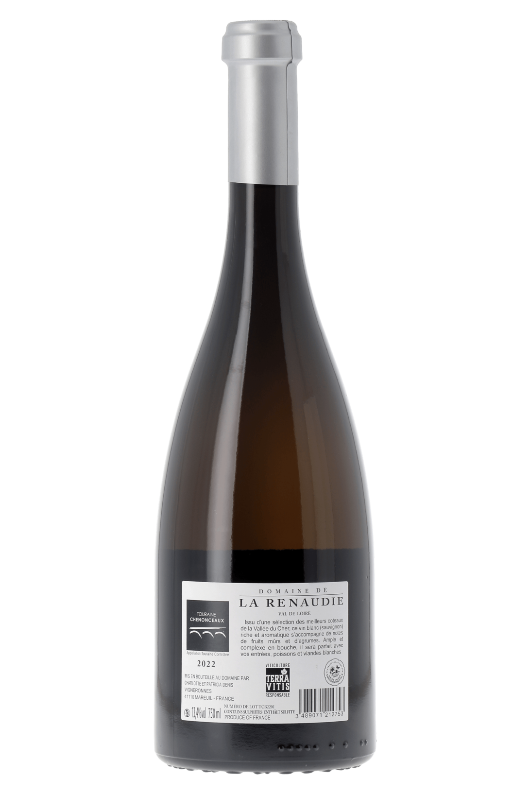 Touraine Chenonceaux Domaine De La Renaudie 2022 - frontbs