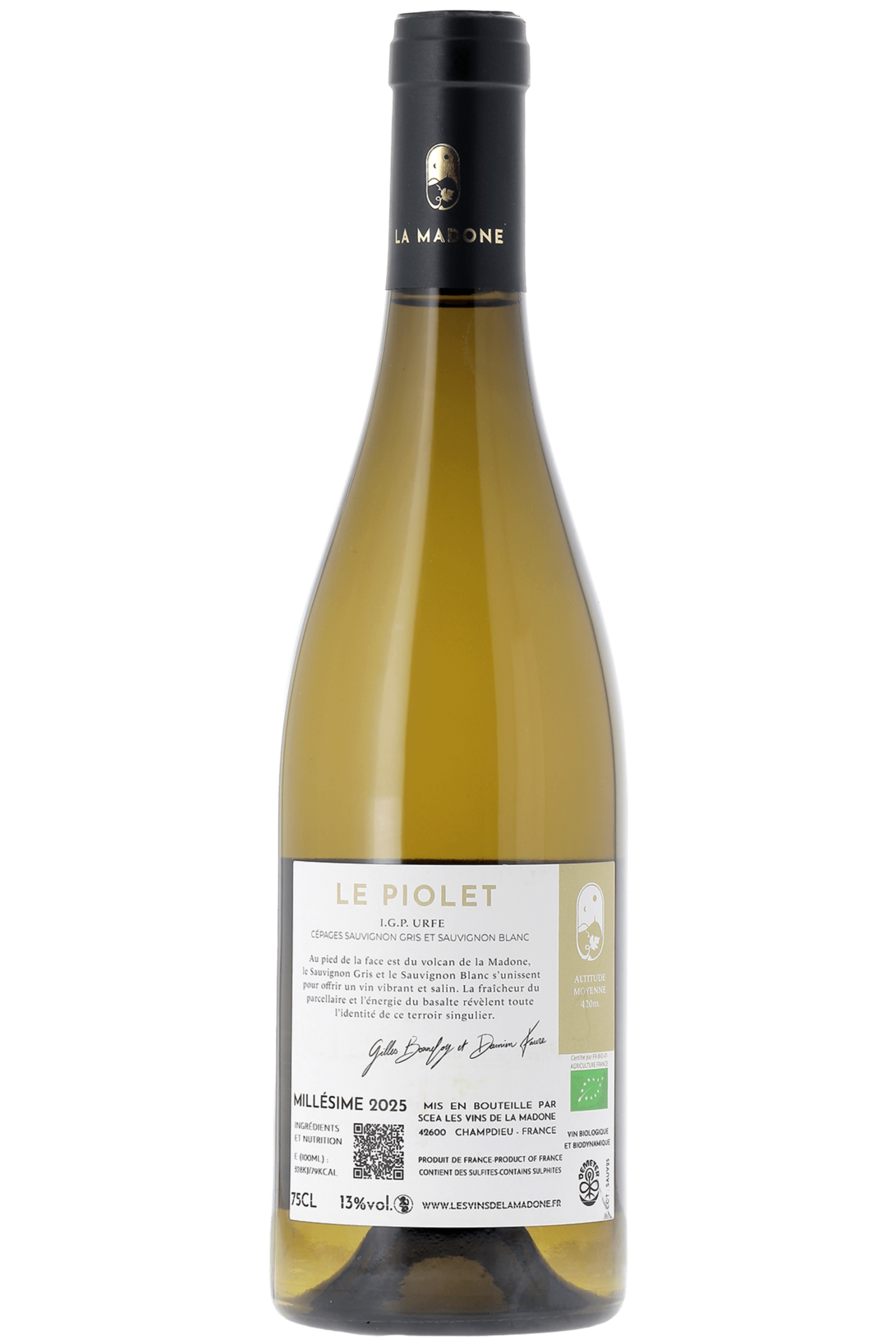 Urfé Le Piolet Les Vins de la Madone 2025 - frontbs