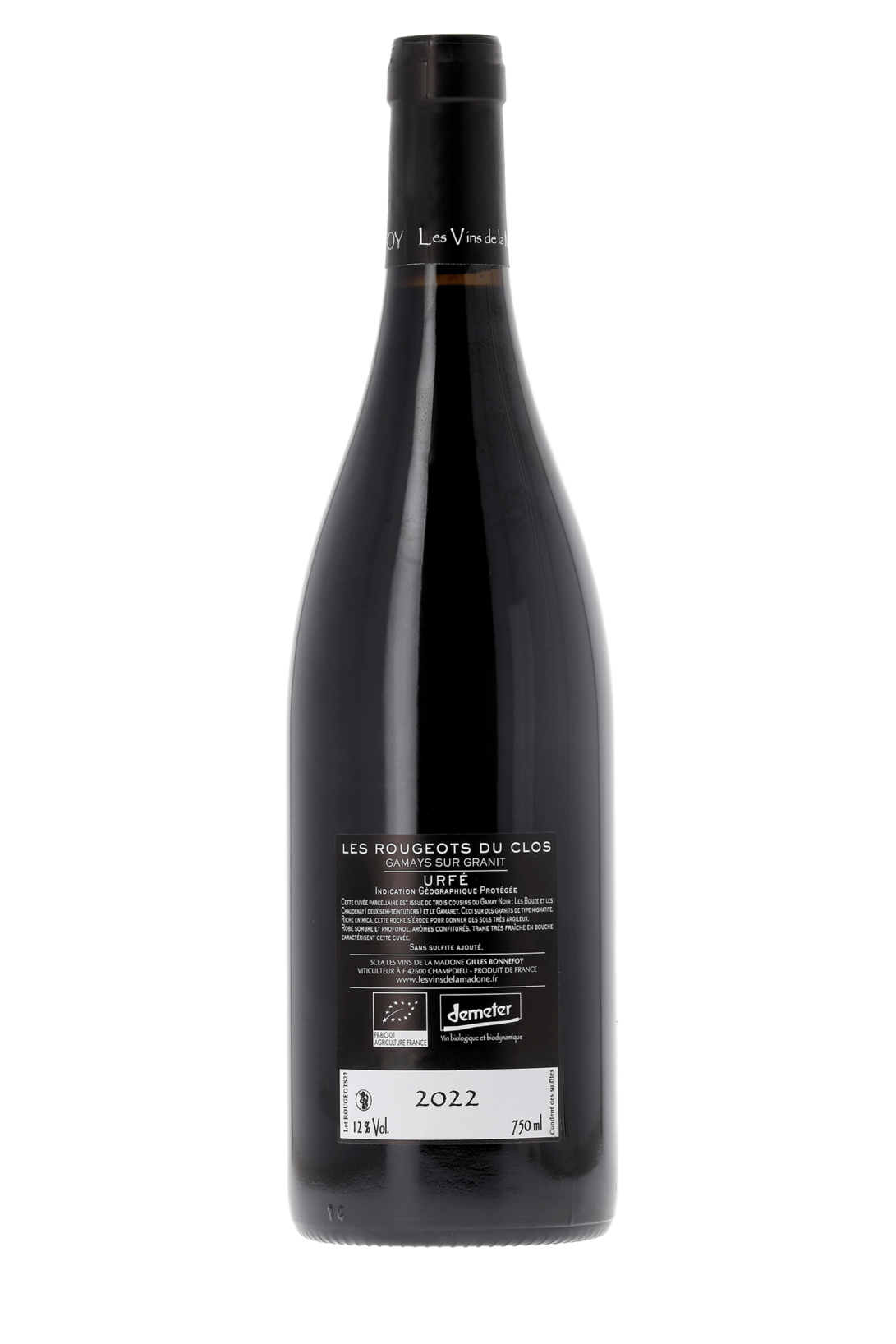 Urfé Les Rougeots du Clos Les Vins de la Madone 2022 - frontbs