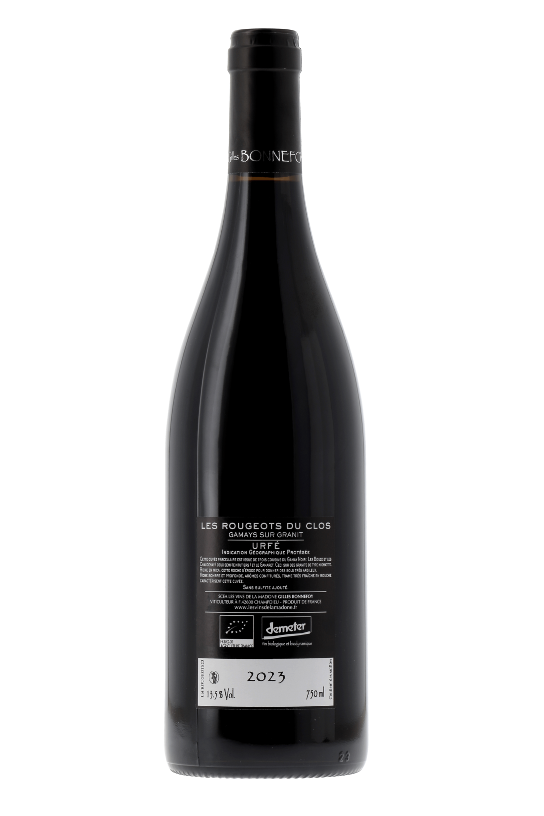 Urfé Les Rougeots du Clos Les Vins de la Madone 2023 - frontbs