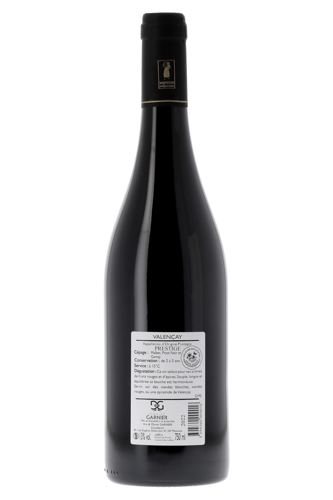 Valençay Prestige Domaine Garnier 2022 - frontbs