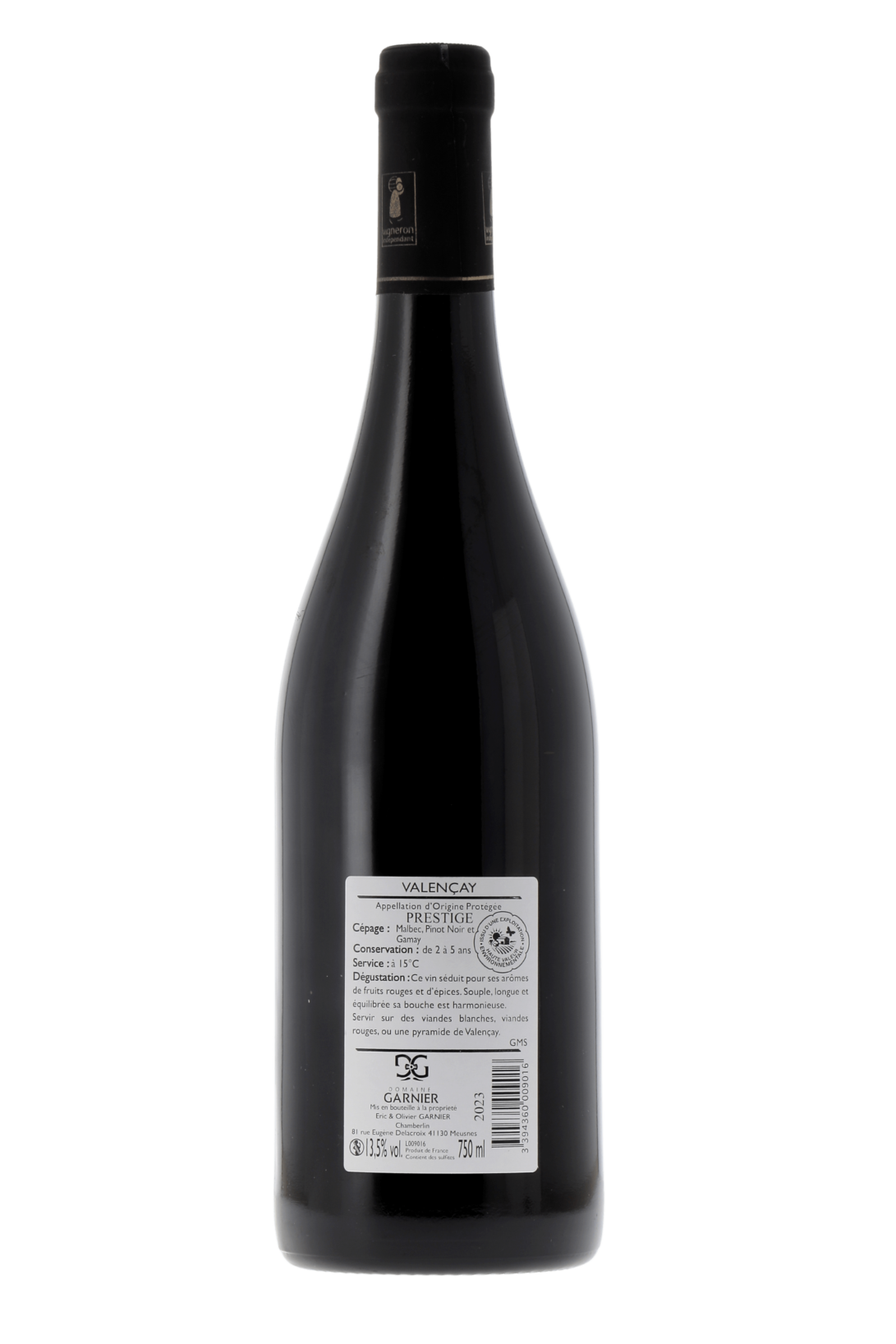 Valençay Prestige Domaine Garnier 2023 - frontbs