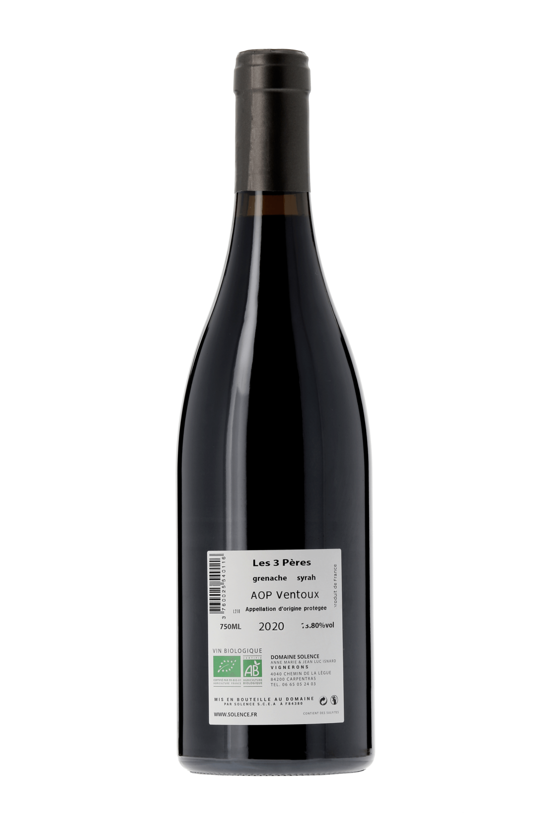 Ventoux Les 3 Pères Domaine Solence 2020 - frontbs