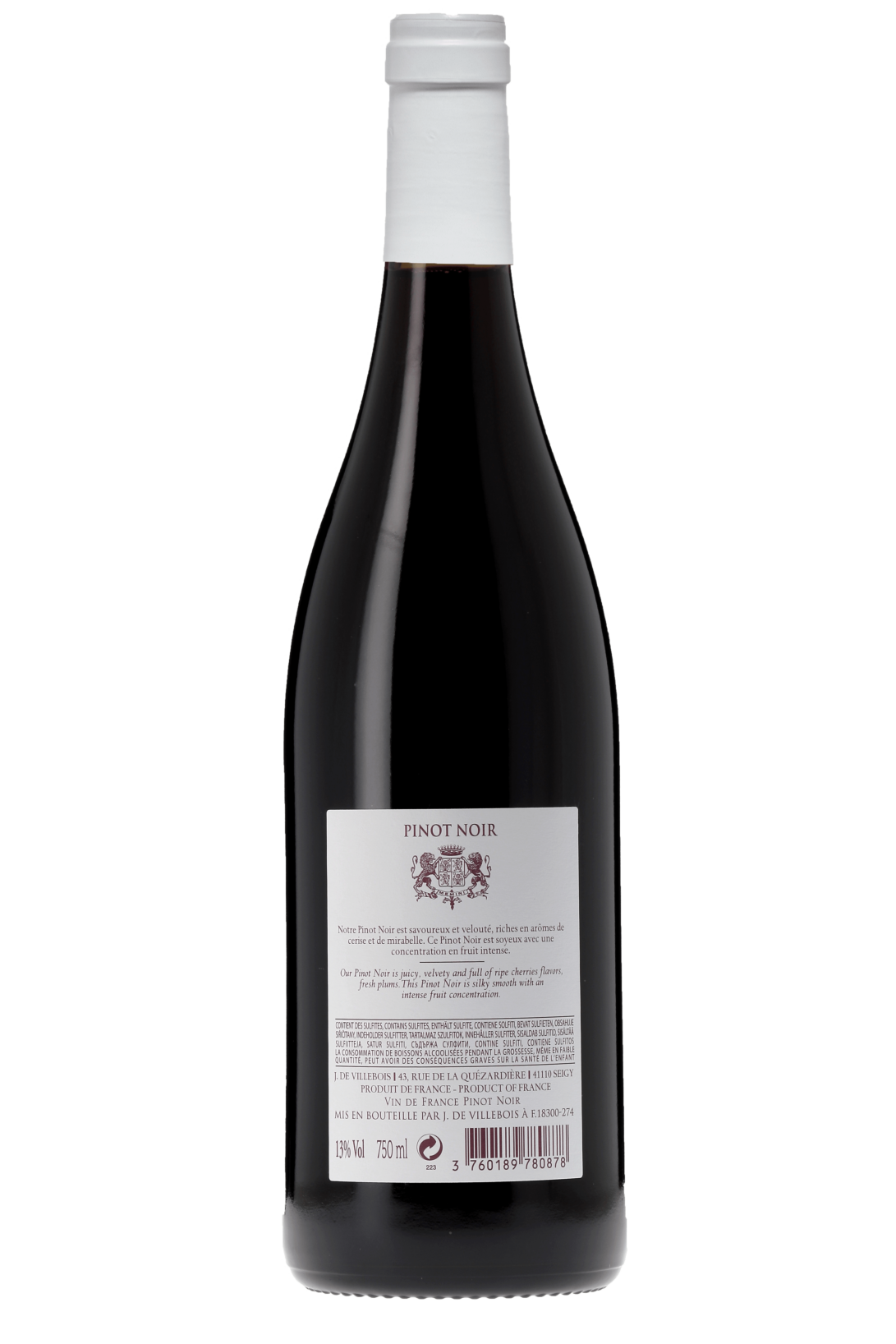 Vin de France J. de Villebois 2022 - frontbs