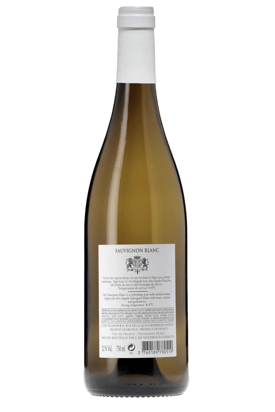 Vin de France J. de Villebois 2023 - frontbs