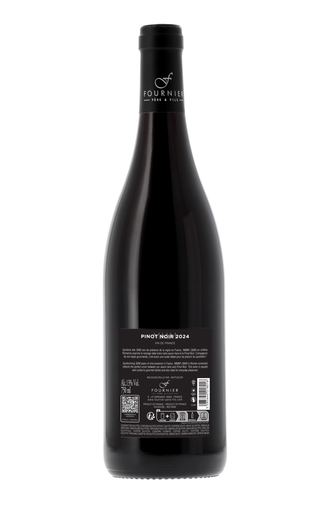 Vin de France MMM Pinot noir Fournier Père et Fils 2024 - frontbs