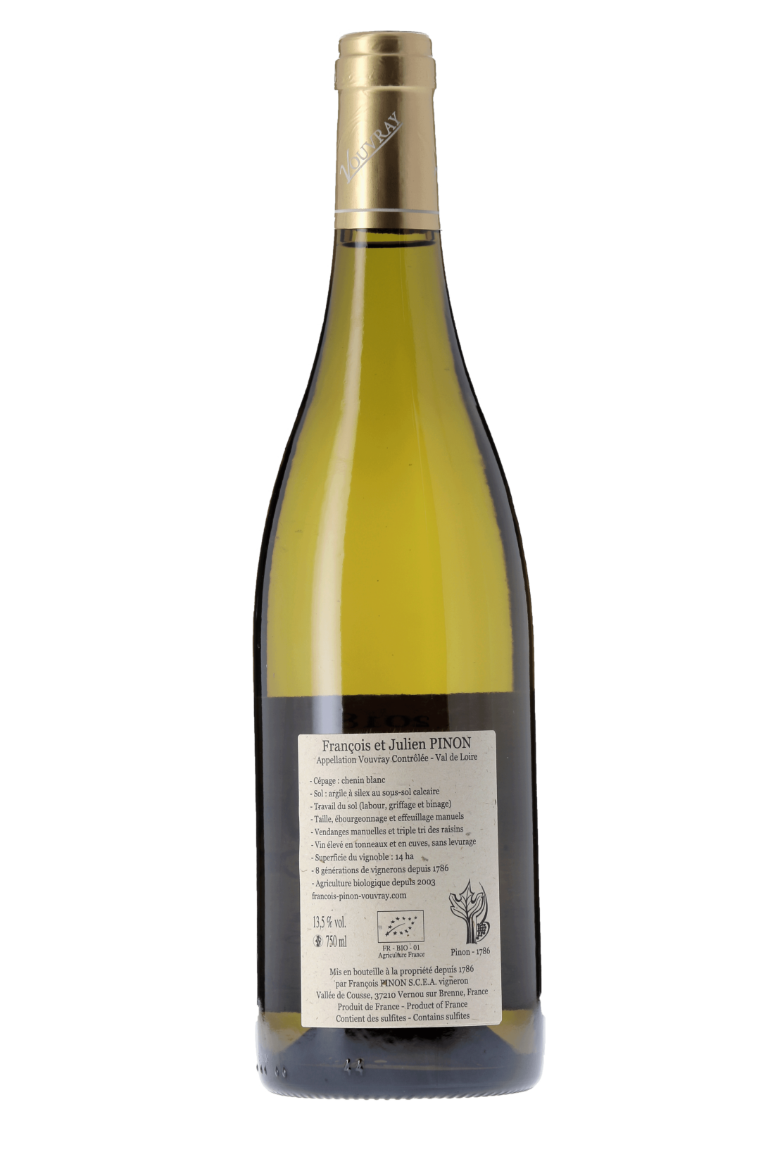 Vouvray Domaine François & Julien Pinon 2020 - frontbs